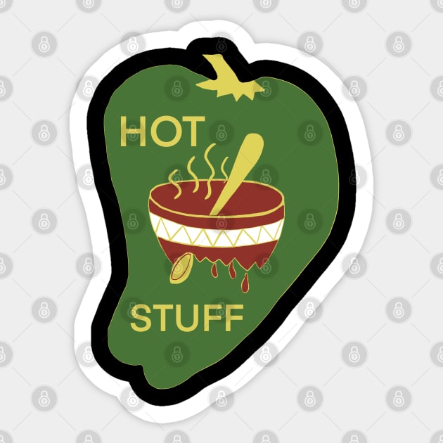 Hot Stuff pepper Sticker by KBILU_Art